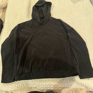 Black Polyester nike hoodie with pockets